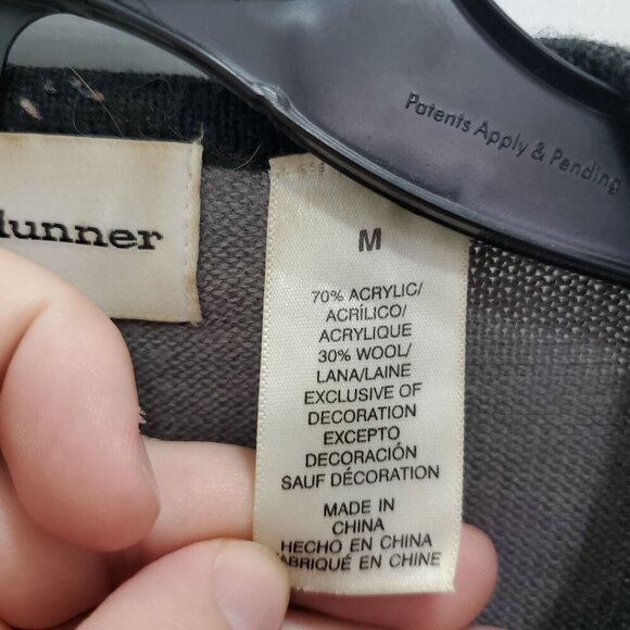 Alfred Dunner Women's‎ Vtg Gray Black Wool Blend Faux Layer Knit Grandma Top M - Picture 6 of 7